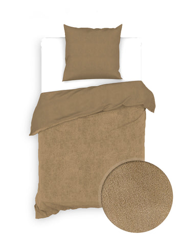 Zohome Dekbedovertrek Velluto Pale Gold - 100% Katoen