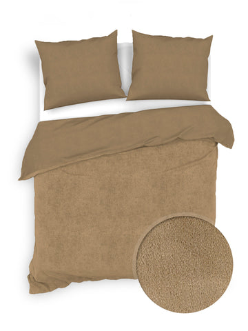 Zohome Dekbedovertrek Velluto Pale Gold - 100% Katoen