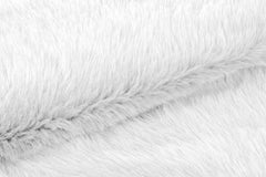 Plaid Perle Misty White - Fake Fur