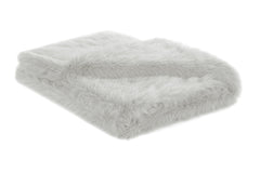 Plaid Perle Silver Grey - Fake Fur