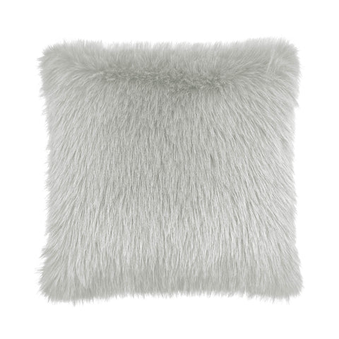 Heckettlane Sierkussen Perle Silver Grey - Fake Fur