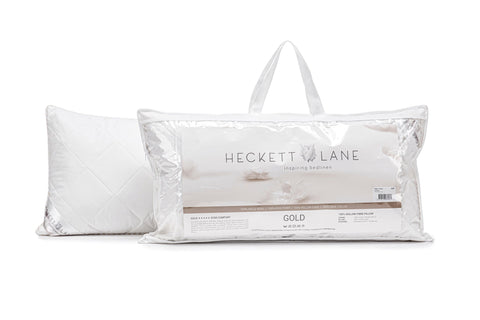 Heckettlane Punt Hoofdkussen Gold Anti-Allergisch - 100% Hollow Fibre