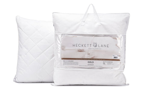 Heckettlane Punt Hoofdkussen Gold Anti-Allergisch - 100% Hollow Fibre