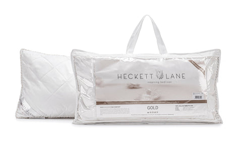 Heckettlane Box Hoofdkussen Gold Anti-Allergisch - 100% Hollow Fibre