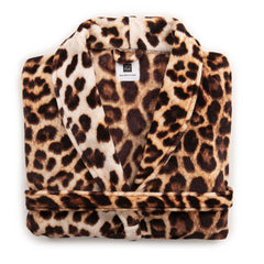 Badjas Leopard Brown - 100% Polyester