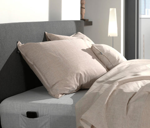 Zohome Kussensloop Lino Sandy Beige - 100% Katoen