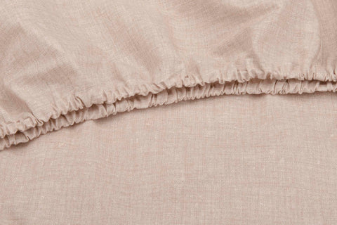Zohome Hoeslaken Lino Sandy Beige - 100% Katoen