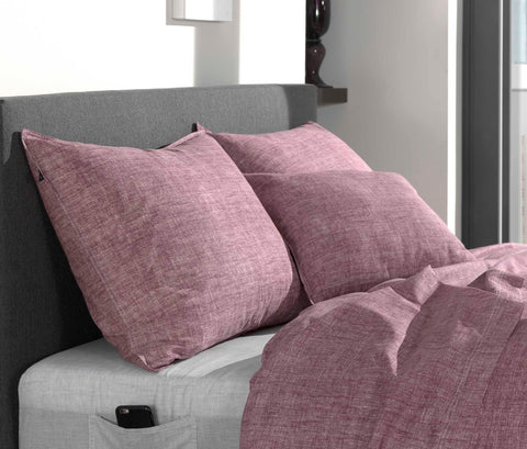 Zohome Kussensloop Lino Wine Red - 100% Katoen