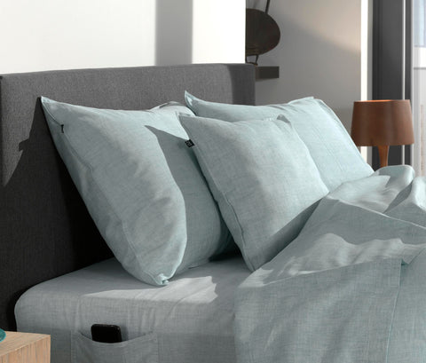 Zohome Kussensloop Lino Mint Green - 100% Katoen