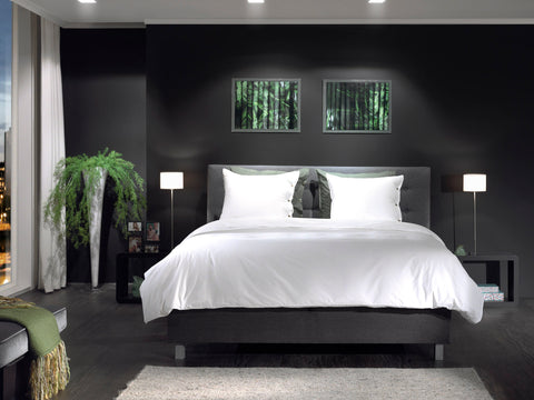 Yellow Dekbedovertrek Percale Optic White - 100% Katoen-Perkal