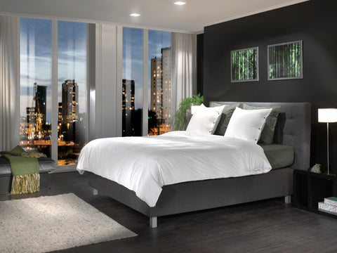 Yellow Dekbedovertrek Percale Optic White - 100% Katoen-Perkal