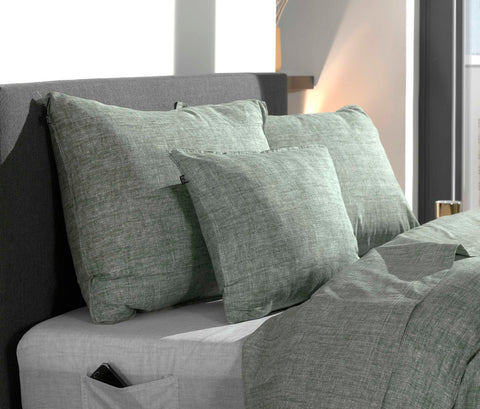 Zohome Kussensloop Lino Army Green - 100% Katoen
