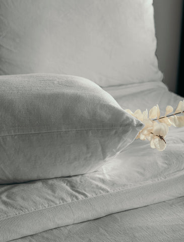 Yellow Dekbedovertrek Louise Silver Grey - 100% Katoen