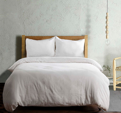 Yellow Dekbedovertrek Joelle White - 100% Katoen