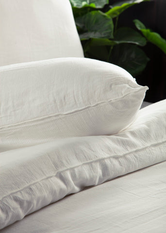 Yellow Dekbedovertrek Joelle White - 100% Katoen