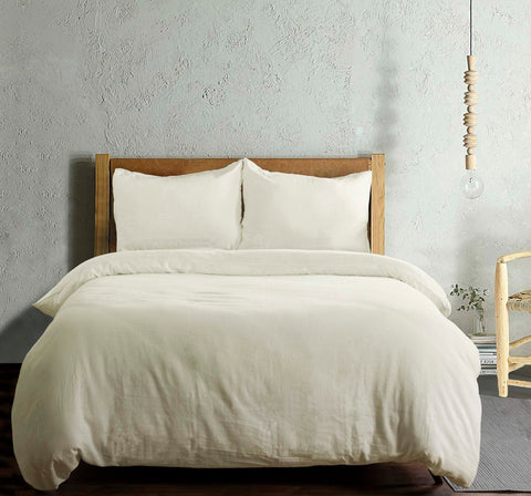 Yellow Dekbedovertrek Joelle Off-white - 100% Katoen