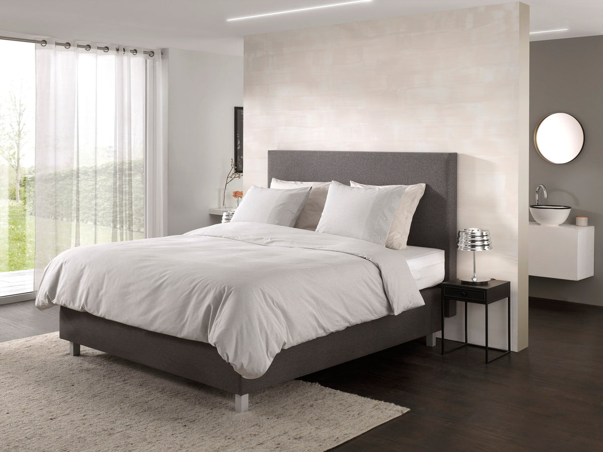 Yellow Dekbedovertrek Oxford Dark Grey - 100% Katoen