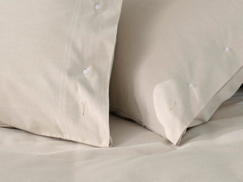 Yellow Dekbedovertrek Chambray Natural - 100% Katoen