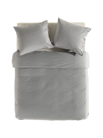 Yellow Dekbedovertrek Chambray Dark Grey - 100% Katoen