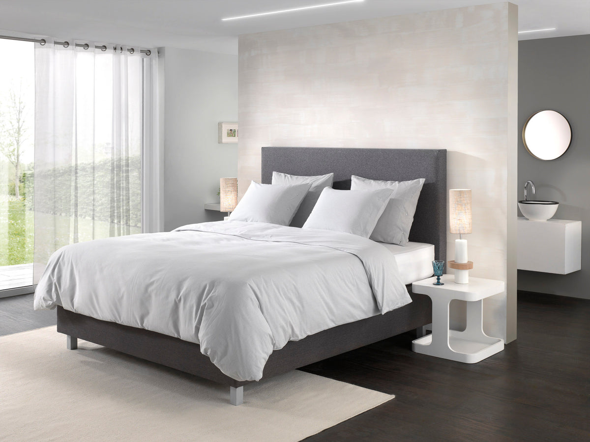 Yellow Dekbedovertrek Oxford Providence Blue - 100% Katoen