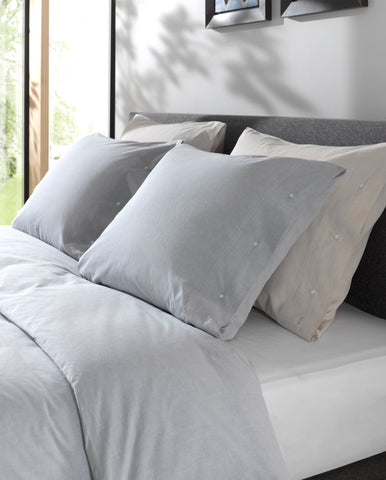 Yellow Dekbedovertrek Chambray Providence Blue - 100% Katoen