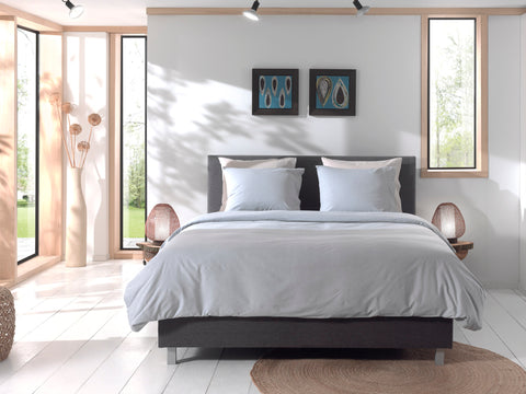 Yellow Dekbedovertrek Chambray Providence Blue - 100% Katoen