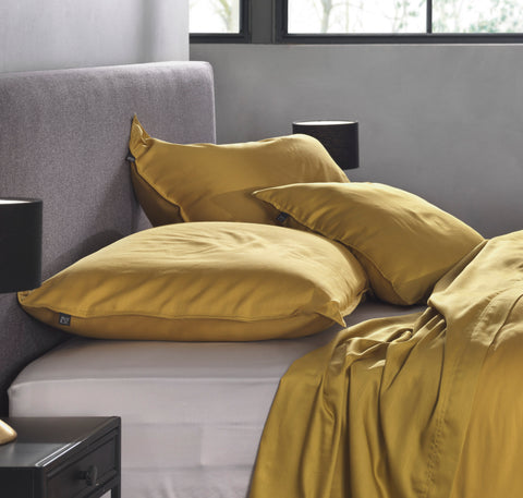 Zohome Kussensloop Satinado Ochre Gold - 100% Katoen-Satijn