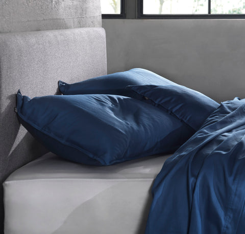 Zohome Kussensloop Satinado Evening Blue - 100% Katoen-Satijn