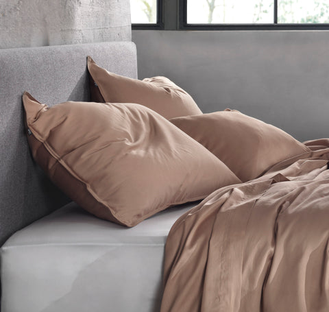 Zohome Kussensloop Satinado Praline Brown - 100% Cotton Satin