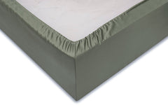 Hoeslaken Satinado   Army Green - 100% Katoen-Satijn