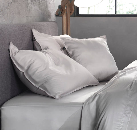 Zohome Kussensloop Satinado Ash Grey - 100% Katoen-Satijn