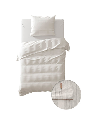 Yellow Dekbedovertrek Sayama Off-white  Grey - 100% Katoen-Perkal