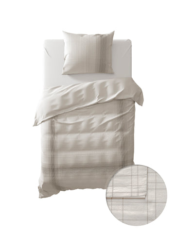 Yellow Dekbedovertrek Kagusa Off-white Grey - 100% Katoen-Perkal