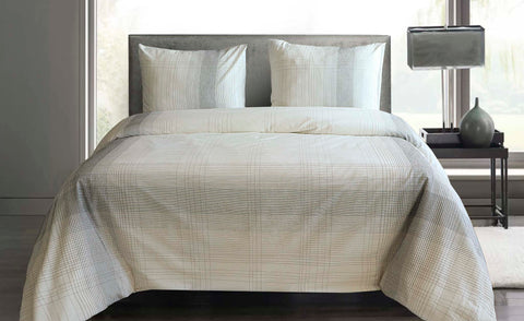 Yellow Dekbedovertrek Kagusa Off-white Grey - 100% Katoen-Perkal