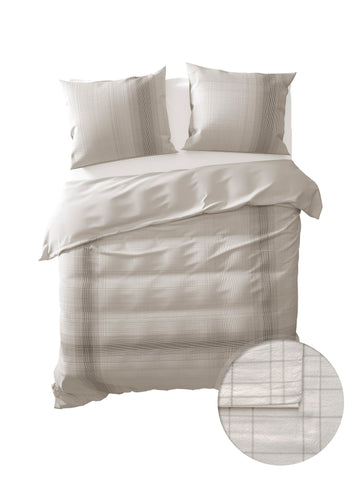 Yellow Dekbedovertrek Kagusa Off-white Grey - 100% Katoen-Perkal