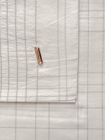 Yellow Dekbedovertrek Kagusa Off-white Grey - 100% Katoen-Perkal