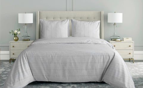 Yellow Dekbedovertrek Somme Off-white  Grey - 100% Katoen-Perkal