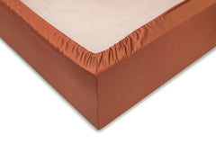 Hoeslaken Satinado   Copper Orange - 100% Cotton Satin