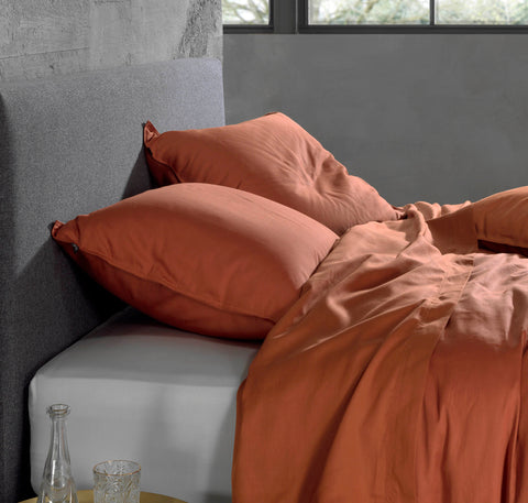 Zohome Kussensloop Satinado Copper Orange - 100% Katoen-Satijn
