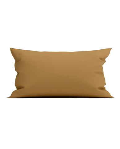 Yellow Kussensloop Percale Cognac Brown - 100% Katoen-Perkal