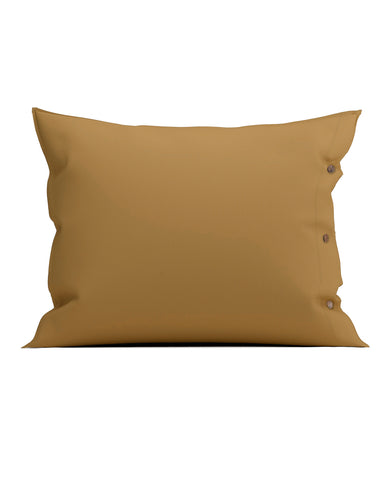 Yellow Kussensloop Percale Cognac Brown - 100% Katoen-Perkal