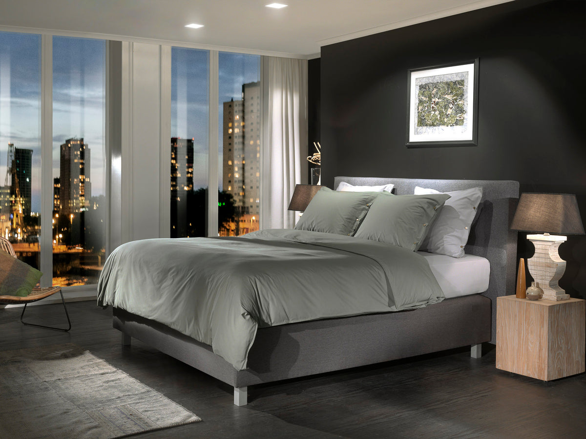 Yellow Dekbedovertrek Percale Army Green - 100% Katoen-Perkal