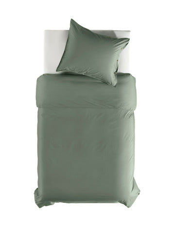 Yellow Dekbedovertrek Percale Army Green - 100% Katoen-Perkal