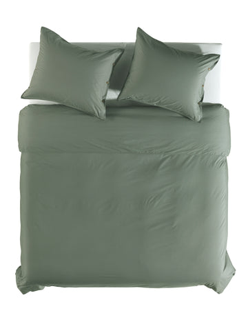 Yellow Dekbedovertrek Percale Army Green - 100% Katoen-Perkal