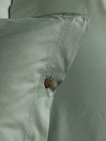 Yellow Dekbedovertrek Percale Army Green - 100% Katoen-Perkal