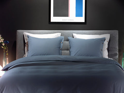 Yellow Dekbedovertrek Percale Midnight Blue - 100% Katoen-Perkal