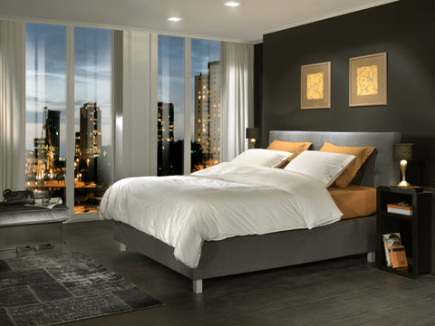 Yellow Dekbedovertrek Percale Off-white - 100% Katoen-Perkal