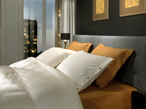 Yellow Dekbedovertrek Percale Off-white - 100% Katoen-Perkal