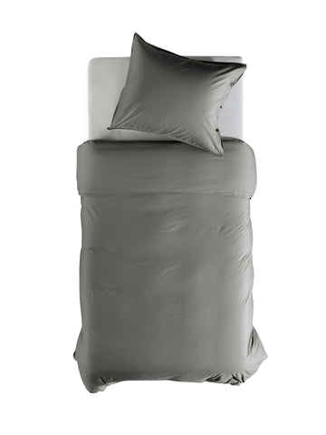 Yellow Dekbedovertrek Percale Steel Grey - 100% Katoen-Perkal