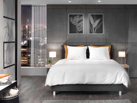 Yellow Dekbedovertrek Cialda White - 100% Katoen